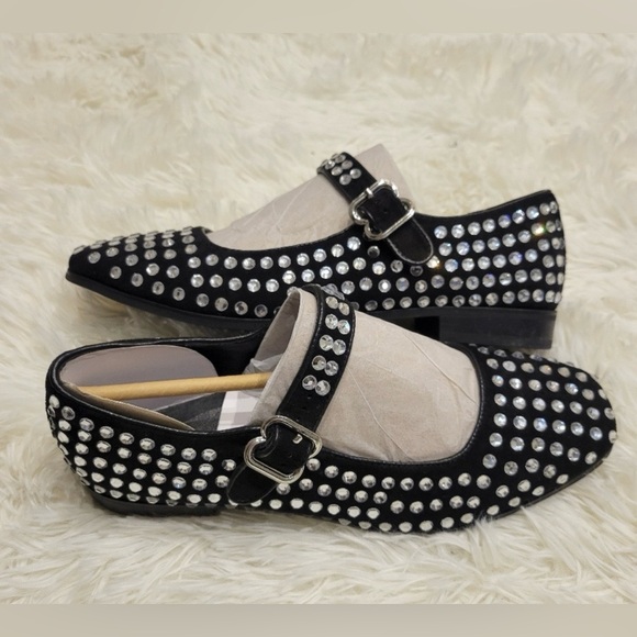 Sam Edelman Lookalikes Studded Mary Jane Flats Sz 8 - Picture 3 of 7